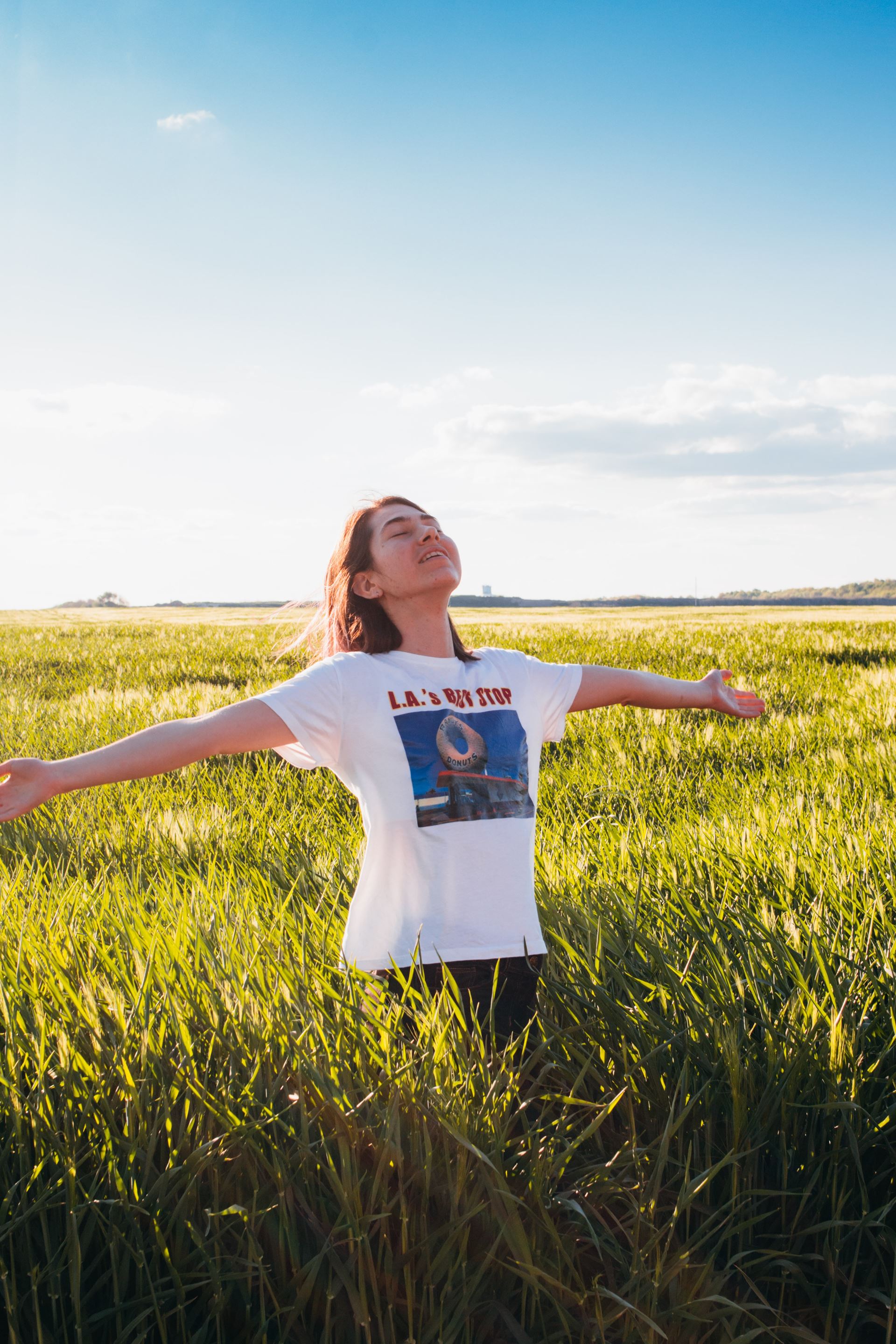 a person standing in a field