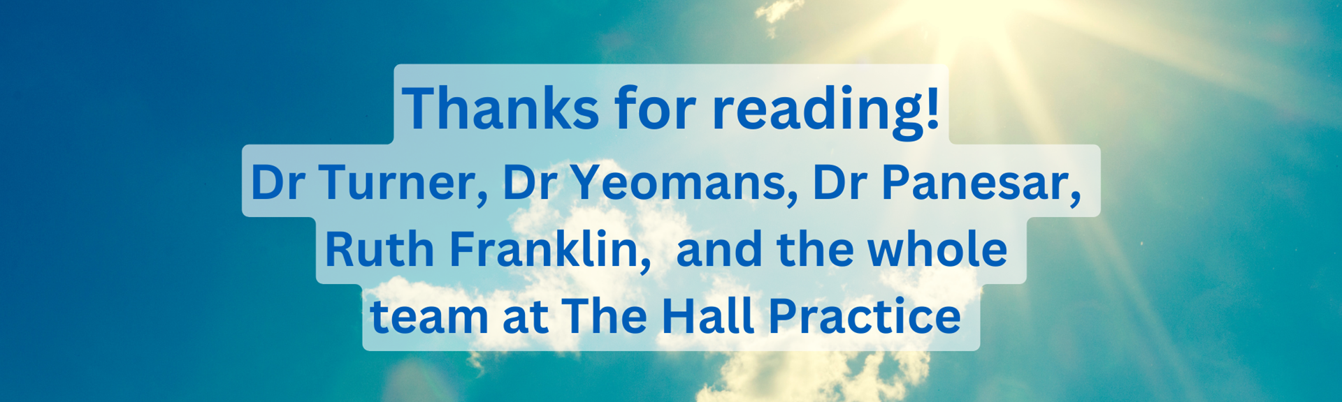 The Hall Practice June 2024 Patient Newsletter Footer