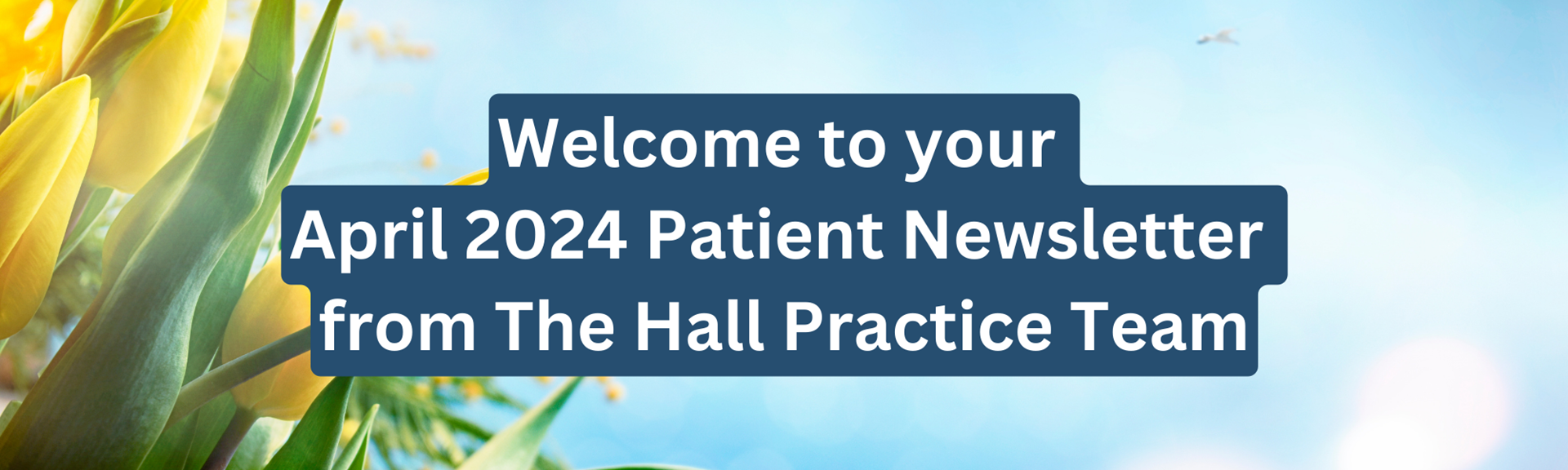 The Hall Practice April 2024 Patient News Header Image